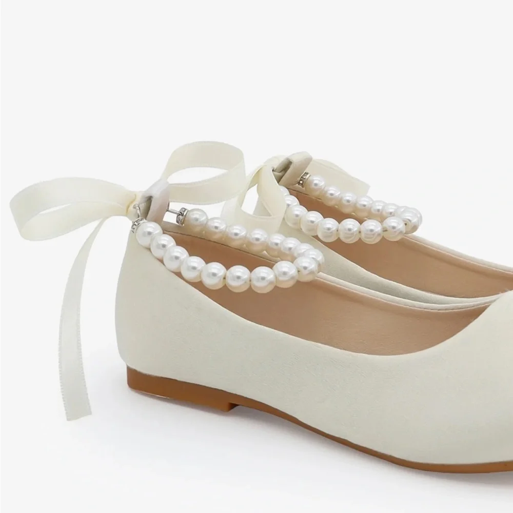 Kailee P, Harper Cream Dress Shoes with Classic Rounded Toe